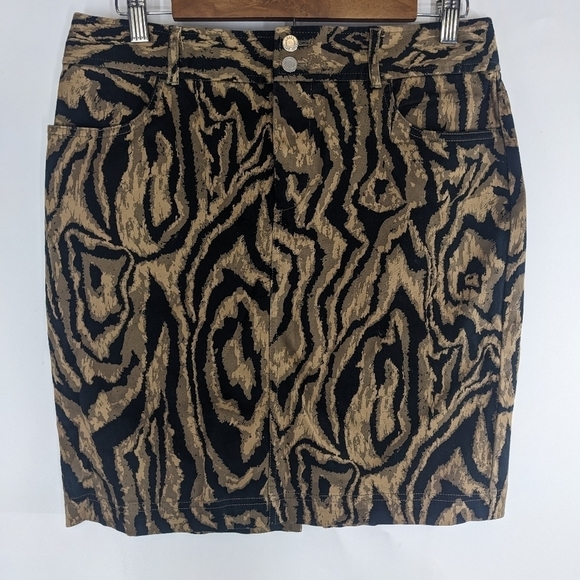 CHAPS Animal Print Pencil Skirt - Picture 1 of 8